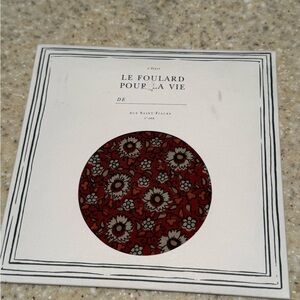 Sézane Floral Red and White Scarf